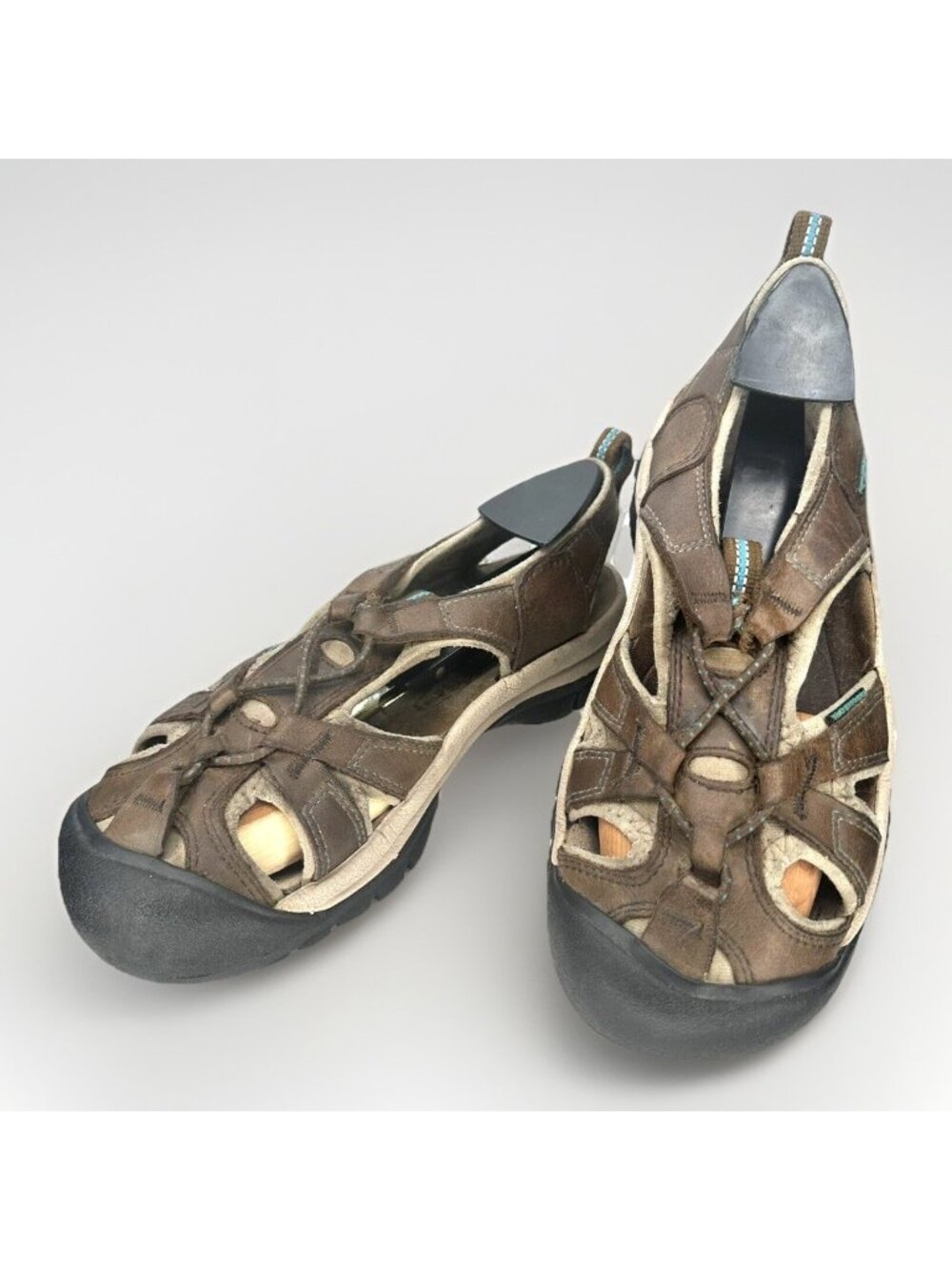 KEEN Newport Leather Sandals Womens 6 Brown Waterproof Hiking Closed Toe Comfort